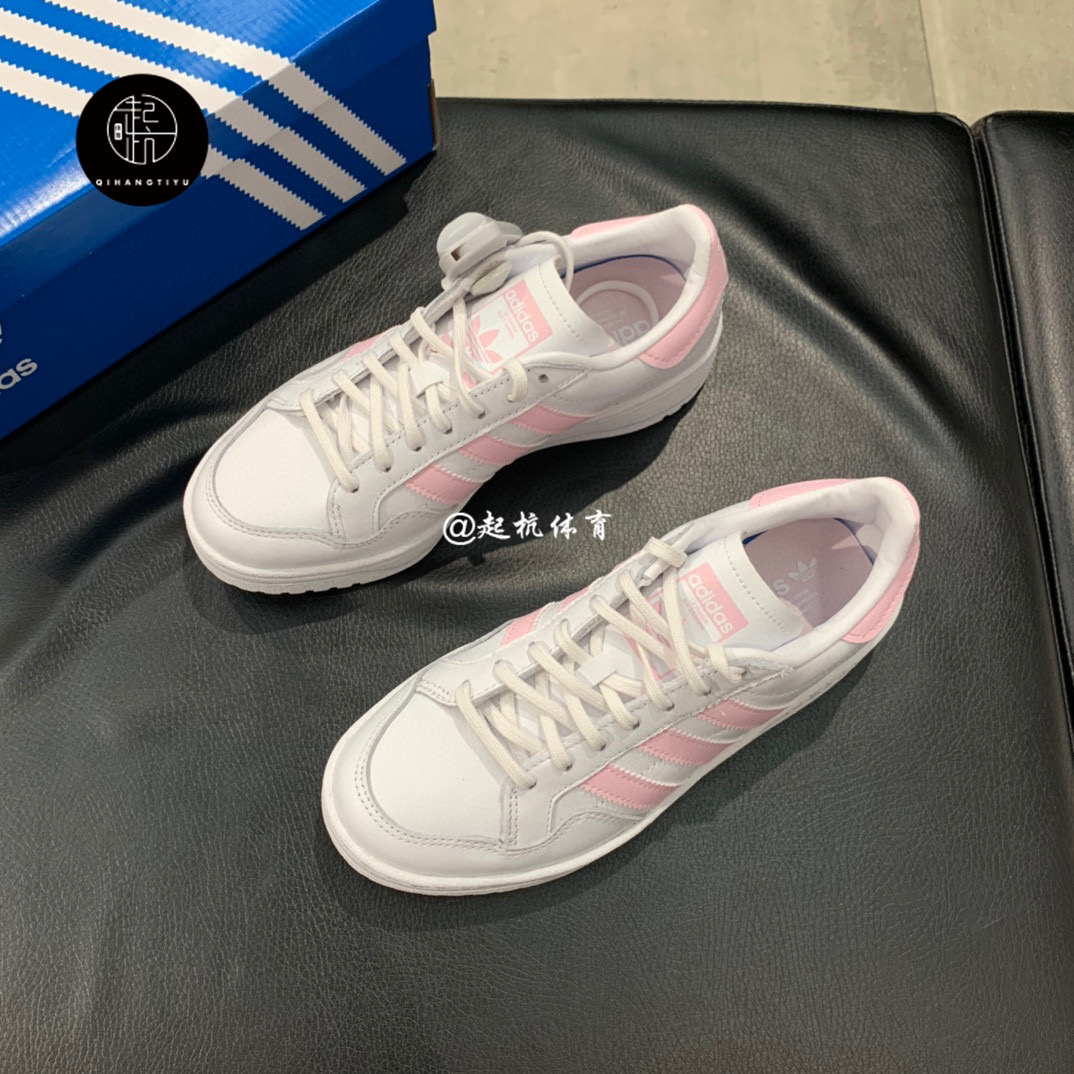 Adidas 三叶草Team Court 男女休闲运动皮质休闲运动板鞋FW5071 - 图0