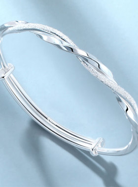 足银莫比乌斯环手镯女母亲节礼物