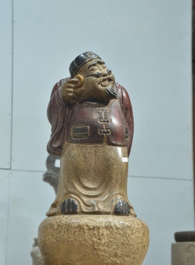 古玩收藏老物件民俗收藏怀旧   账房先生  瓷器老物件 地主 青石