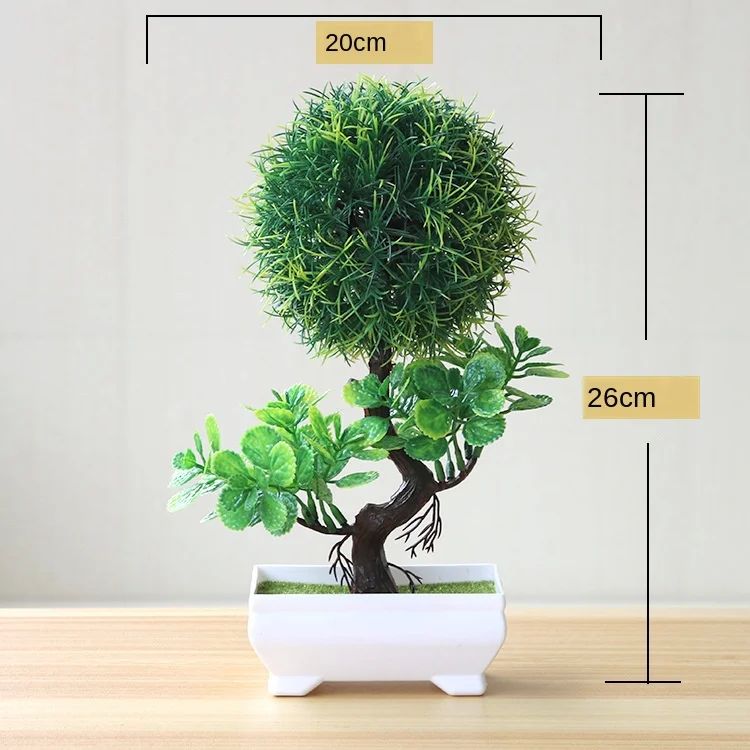 Artificial Plants Potted Bonsai Green Small Tree Plants Fake - 图3