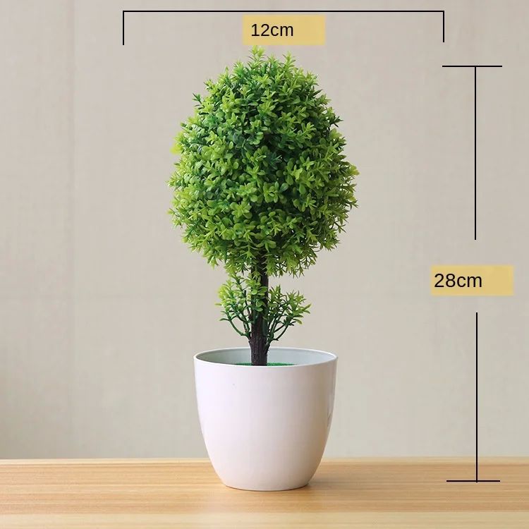 Artificial Plants Potted Bonsai Green Small Tree Plants Fake - 图2