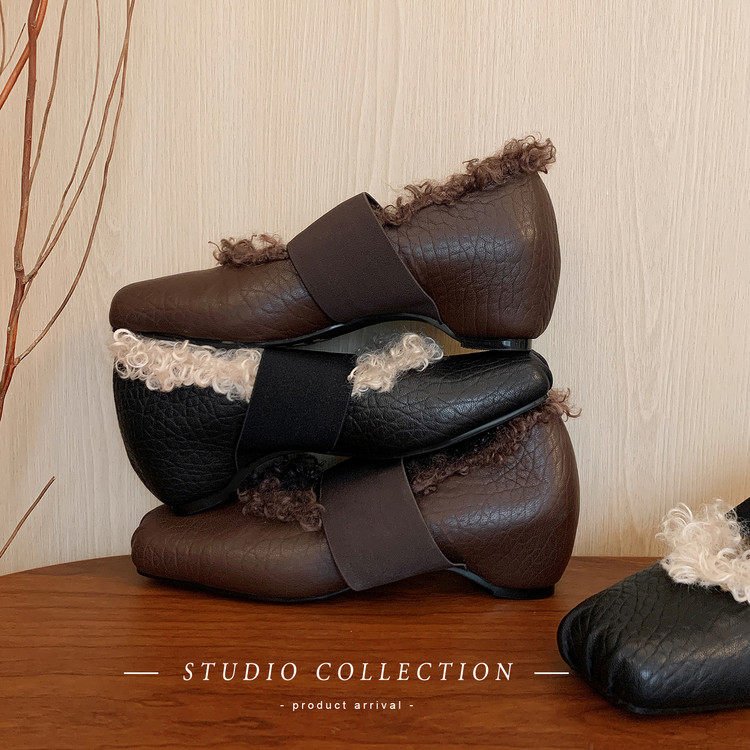 方头内增高橡胶人造长毛绒玛丽珍鞋深口单鞋,淘宝优惠券,粉丝福利购,淘宝优惠卷