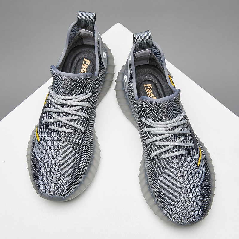 椰子男鞋2024新款潮流冬季时尚透气百搭休闲运动鞋非莆田yeezy350 - 图0