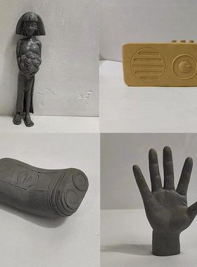 代做油泥雕刻模型出售美术作品卡通人物动物工业泥塑过程图三视图
