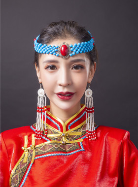 舞蹈蒙古袍新娘发饰