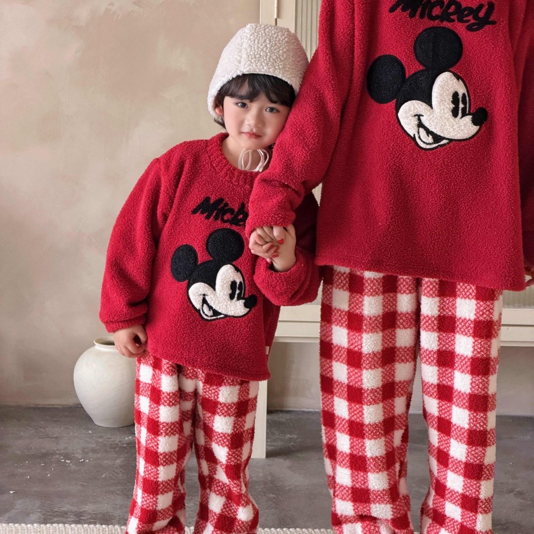【鹿儿岛】【新年限定红运开年】亲子装半边绒圆领卡通睡衣25851,淘宝优惠券,粉丝福利购,淘宝优惠卷
