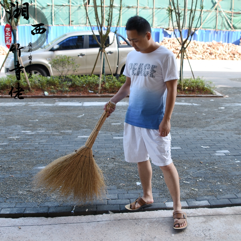 家用扫地天然植物手工扫把手工铁树偏硬扫把农用地砖庭院笤帚包邮-图1