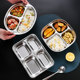 Kindergarten children's meal trays are all complete