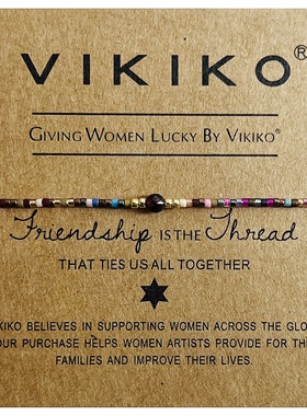 vikiko天然贝壳女生串细手链绳