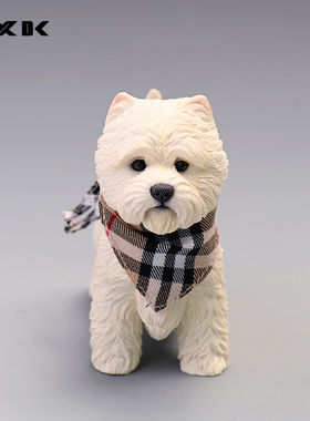 高地白梗犬仿真模型休闲桌面