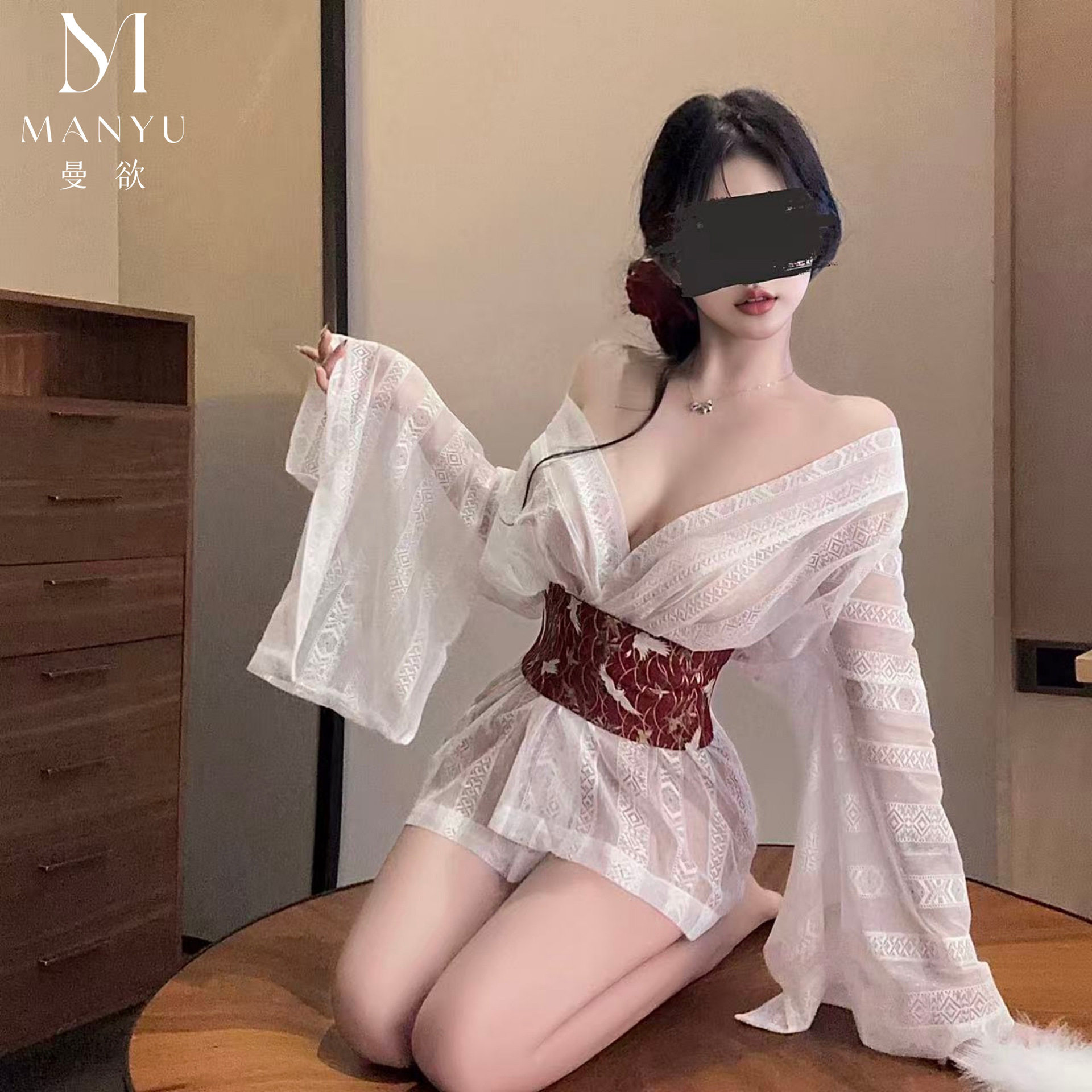 曼欲情感内衣古风复原拖尾大汉服宫廷风国风透视和服汉服套装9582,淘宝优惠券,粉丝福利购,淘宝优惠卷