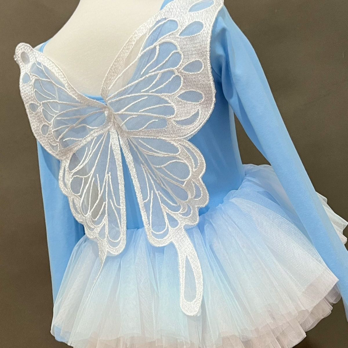 儿童女秋冬舞台可爱蝴蝶公主裙长袖舞蹈服练功裙演出服民族舞裙,淘宝优惠券,粉丝福利购,淘宝优惠卷