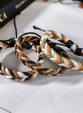 韩版潮编织手链民族风情侣手饰