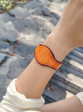 欧美休闲皮质复古宽版手链男