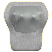 办公/居家/车载可用，金凯瑞肩颈腰椎热敷按摩器小S形按摩靠枕