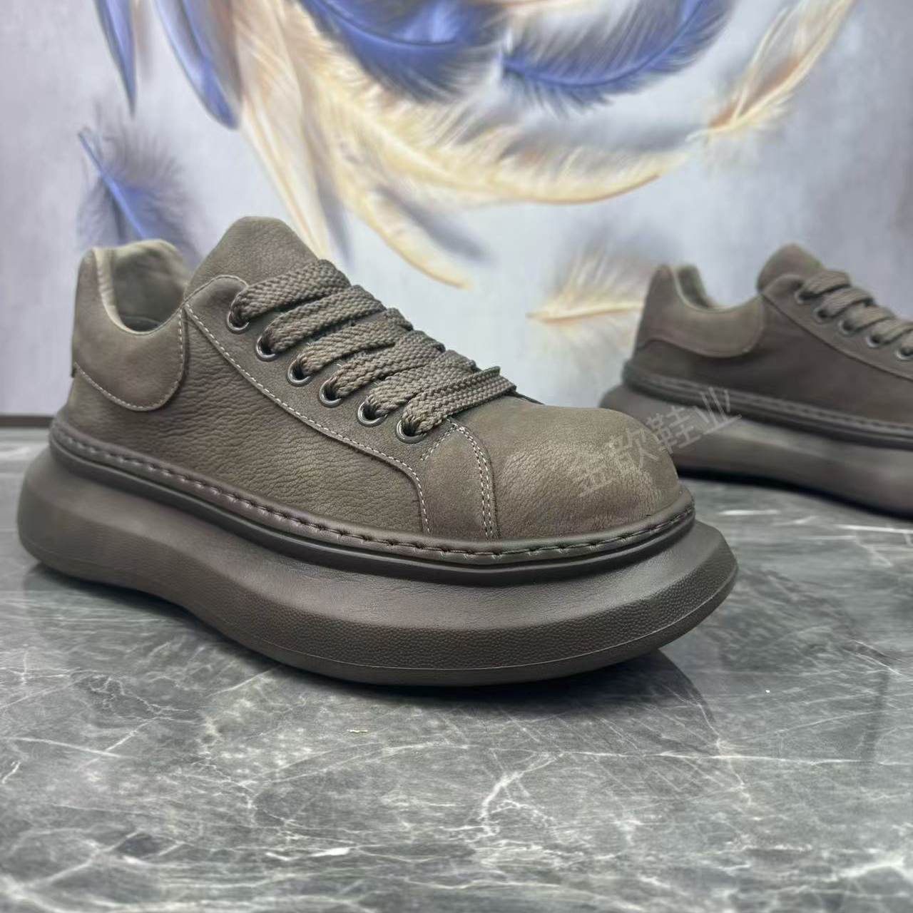 男鞋2025秋季新款头层牛皮轻便软厚底增高简约百搭真皮潮流休闲鞋,淘宝优惠券,粉丝福利购,淘宝优惠卷