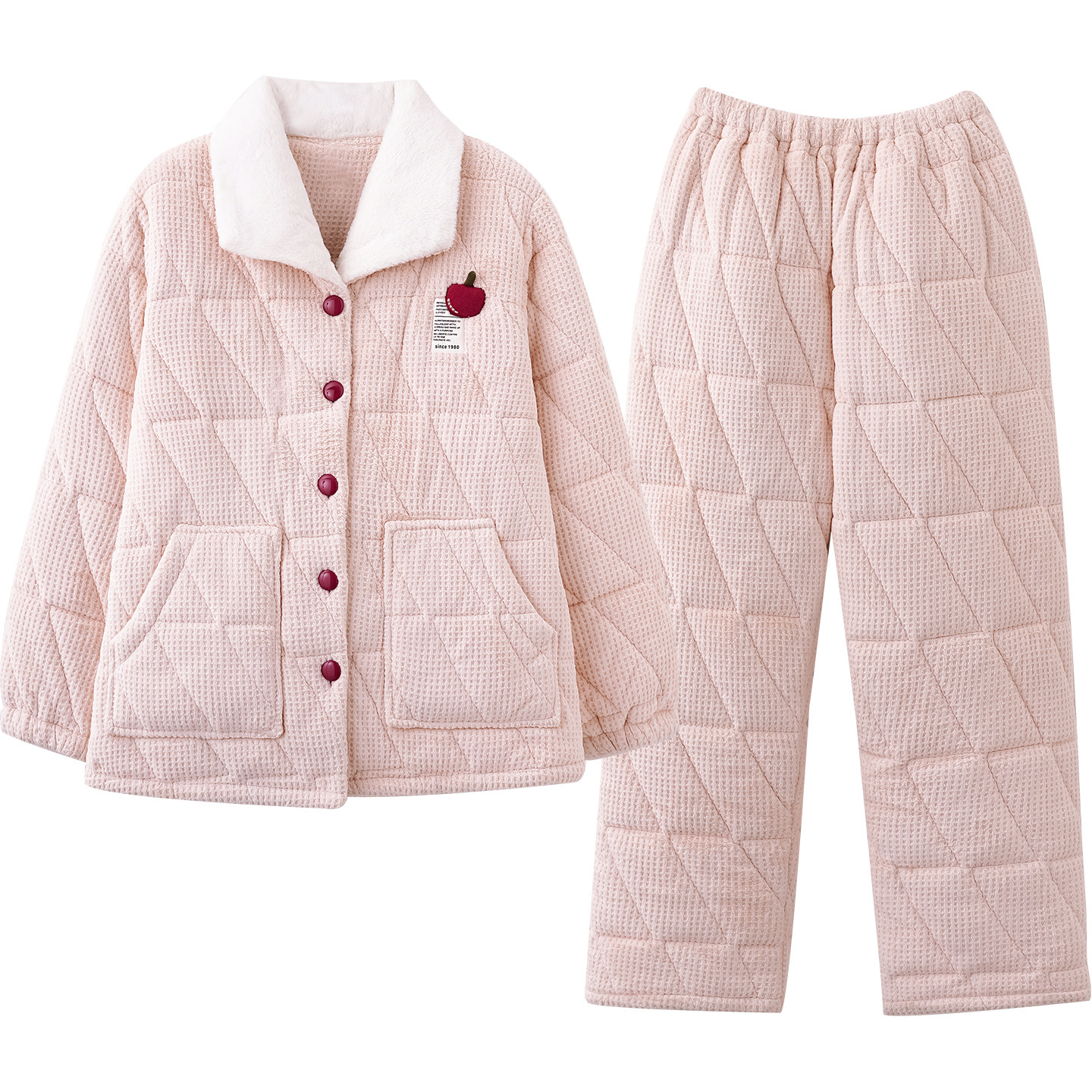 马克公主特厚三层夹棉睡衣女冬季新款珊瑚绒甜美可爱加厚棉袄省服,淘宝优惠券,粉丝福利购,淘宝优惠卷