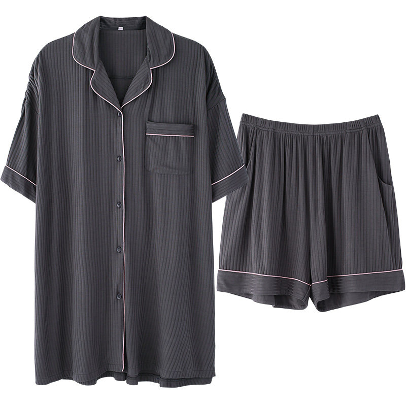 马克公主情侣夏季莫代尔男短袖睡裙 马克公主睡衣/家居服套装