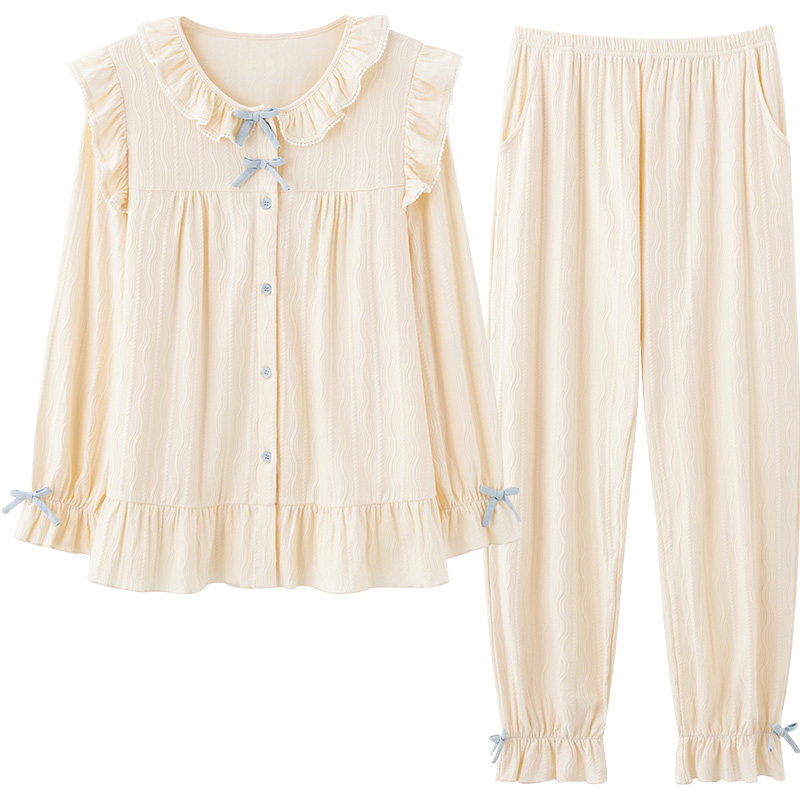 马克公主情侣秋季纯棉高级感睡衣 马克公主睡衣/家居服套装