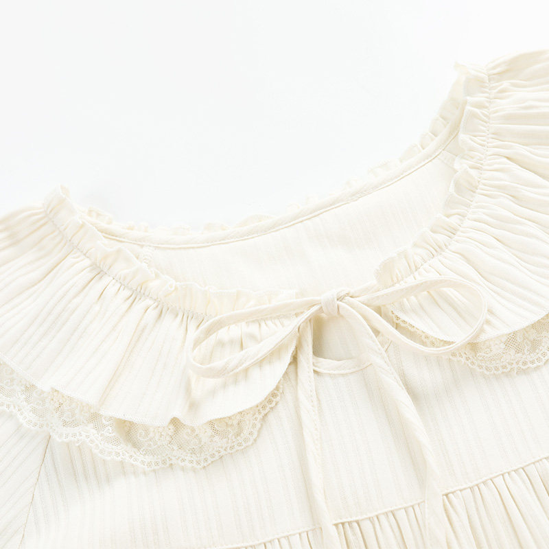 马克公主睡裙春秋纯棉长袖睡衣裙子 马克公主睡裙