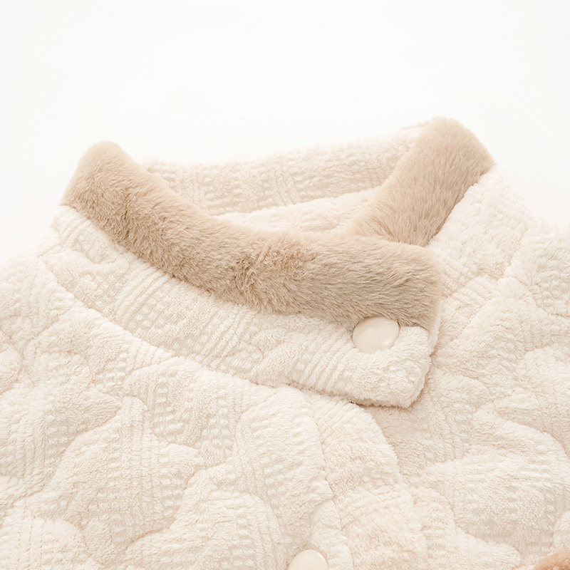 马克公主珊瑚绒夹棉睡衣女冬季可爱三层加厚高领省服可外穿家居服,淘宝优惠券,粉丝福利购,淘宝优惠卷