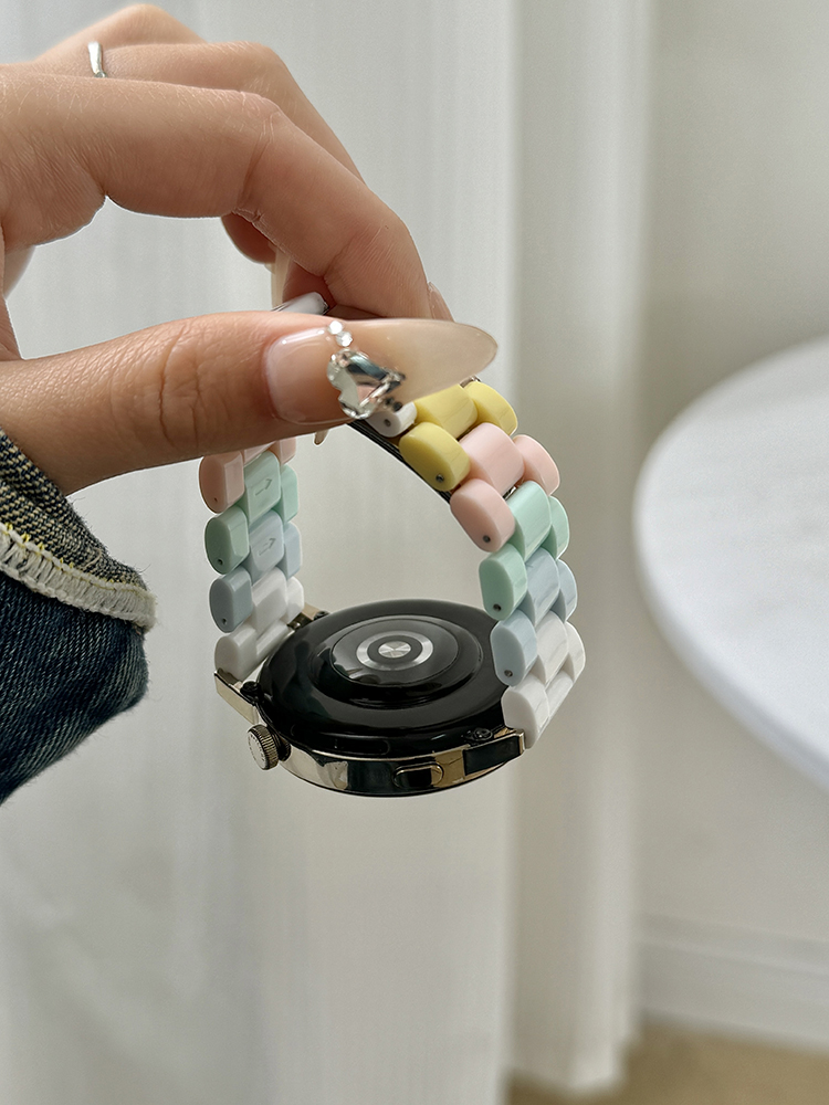 适用小米手表表带s3新款watchS4树脂S1pro七彩糖果color2女生高级感华米GTS4手表Amazfit Balance GTR4/3腕带 - 图3