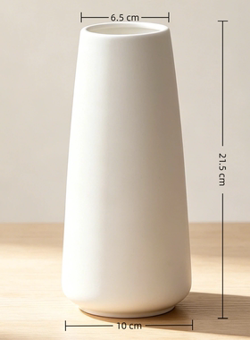 白色客厅餐边柜插花极简风花瓶