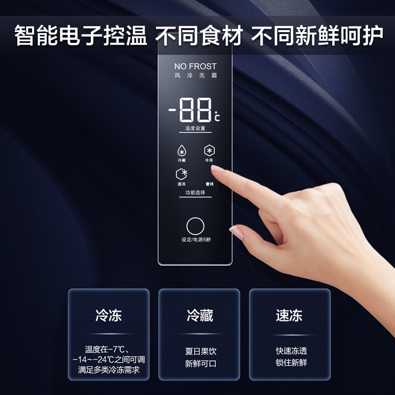 Haier/海尔 BD-192WGHS9B8立式冰柜152升/332L立式冷柜保鲜柜 - 图2