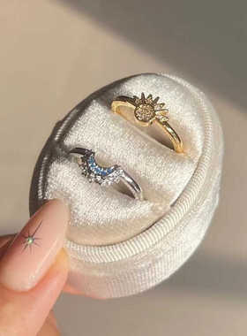 友谊套装情侣戒指永久锆石