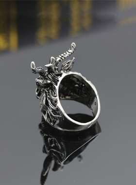 戒指黑山羊撒旦指环合金男士配饰