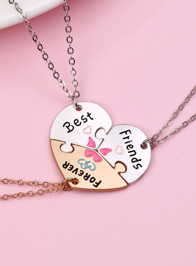 闺蜜三人项链甜美生日礼物男女款