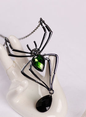 复古暗黑蜘蛛项链男女万圣节礼物