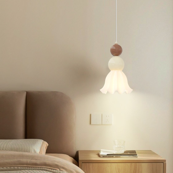 Yingxuan cream style children's room bedroom lamp bedside chandelier