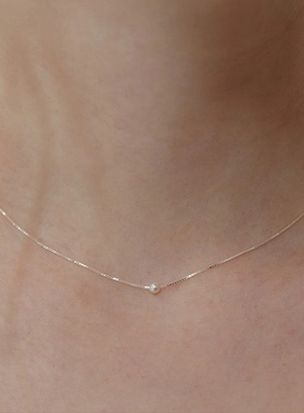 超迷你天然淡水珍珠项链女锁骨链