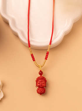 万物三千 | 绿度母朱砂吊坠 项链  饰品  挂饰  礼物