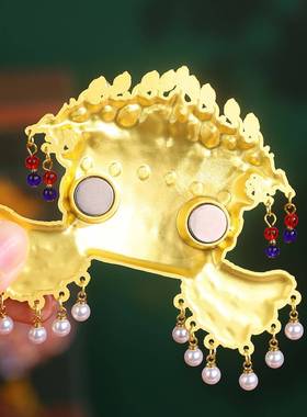 北京国博孝端皇后金属凤冠冰箱贴旅游纪念品送相框高档凤冠冰箱贴