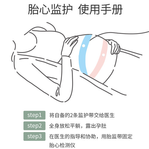 胎监带2条胎心监护带孕妇专用产检绑带监测带医院同款检测带大码1 - 图3
