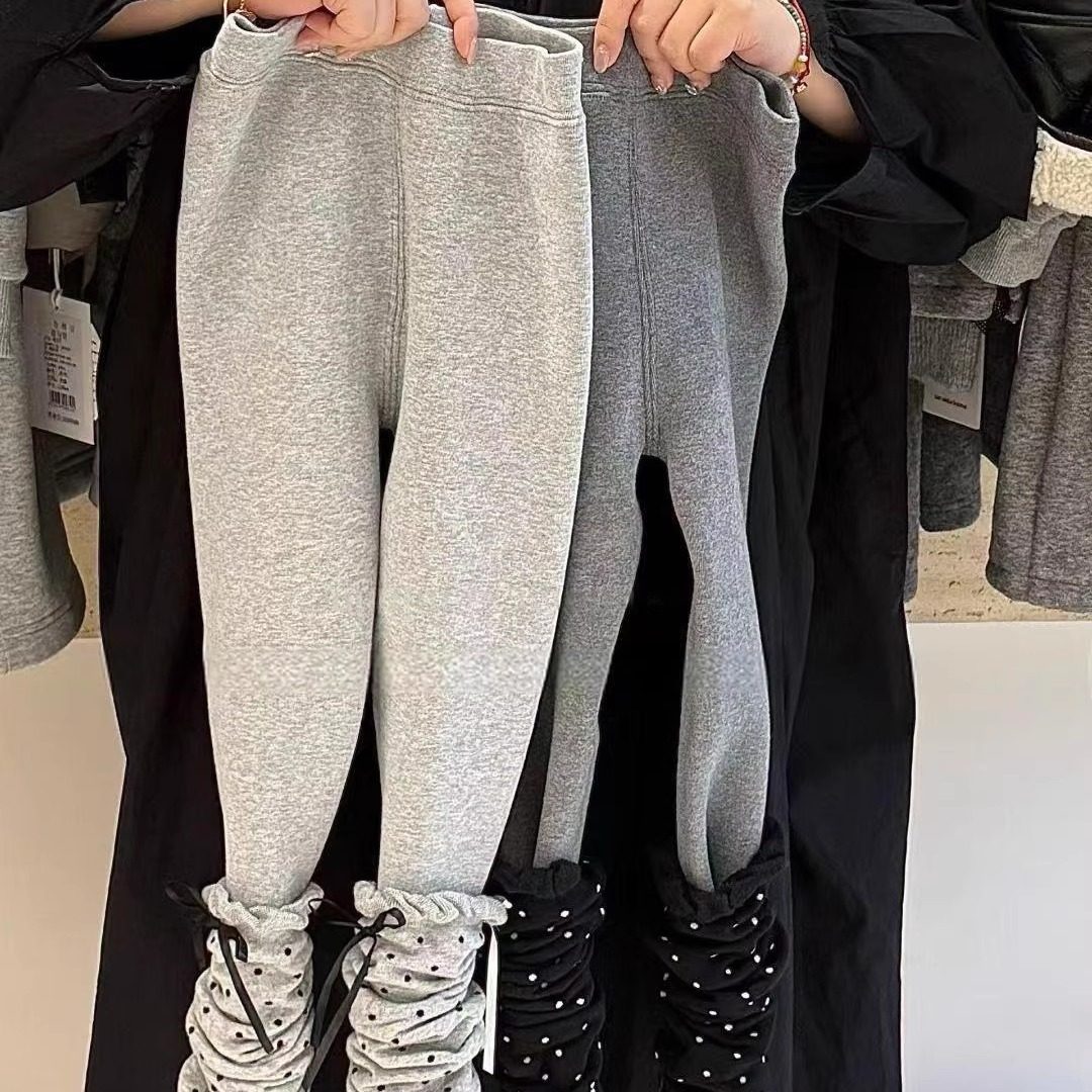 鲍小鱼2025冬款女儿童大童甜美堆堆袜套可拆加厚保暖一体绒打底裤,淘宝优惠券,粉丝福利购,淘宝优惠卷