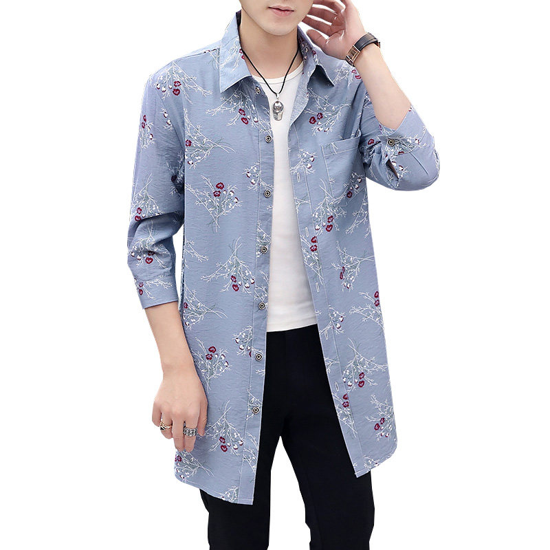 2020夏季新款男中长款轻薄款韩版 坦登博风衣