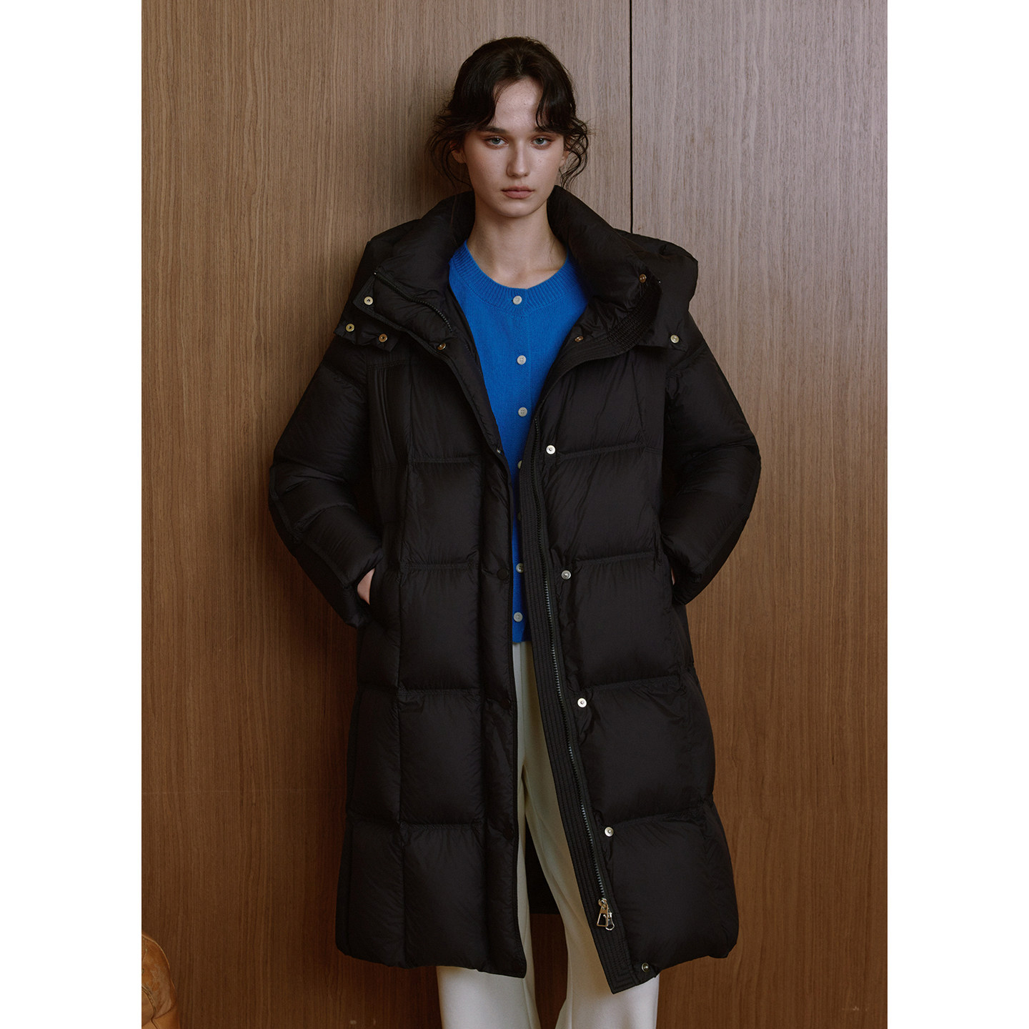 【商场同款】2025冬季新款90鸭绒200g连帽极简保暖长款羽绒服女,淘宝优惠券,粉丝福利购,淘宝优惠卷