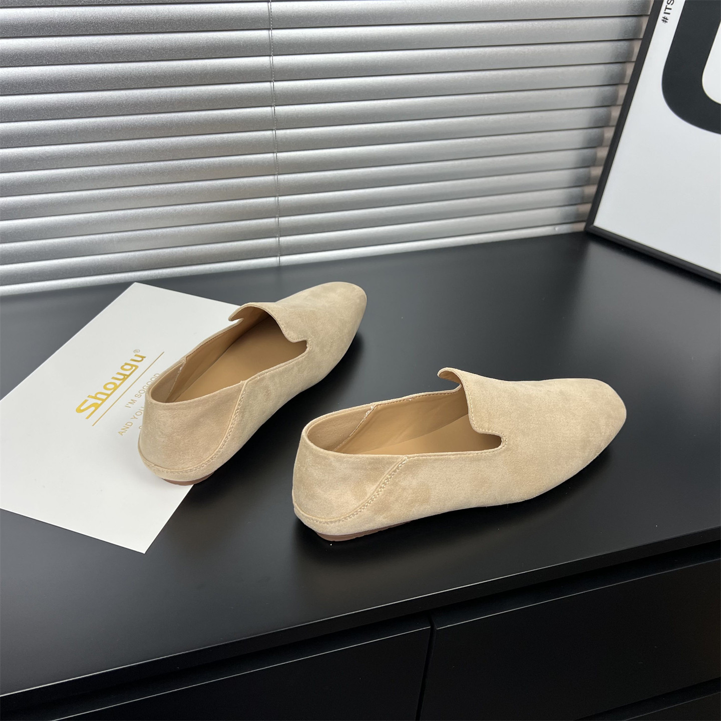 极简风反绒皮乐福鞋女2026春款新款韩版平底懒人一脚蹬舒适休闲鞋,淘宝优惠券,粉丝福利购,淘宝优惠卷