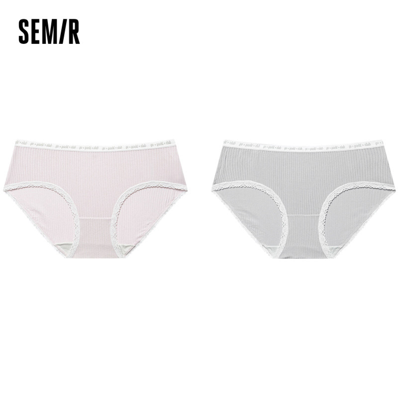 森马女无痕棉中腰裤衩可爱蕾丝短裤 森马内衣内裤