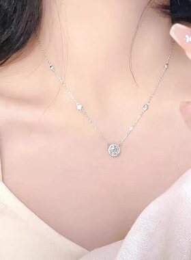 香港星点纯银s999项链女生轻奢小众高级设计感爆款锁骨链生日礼物