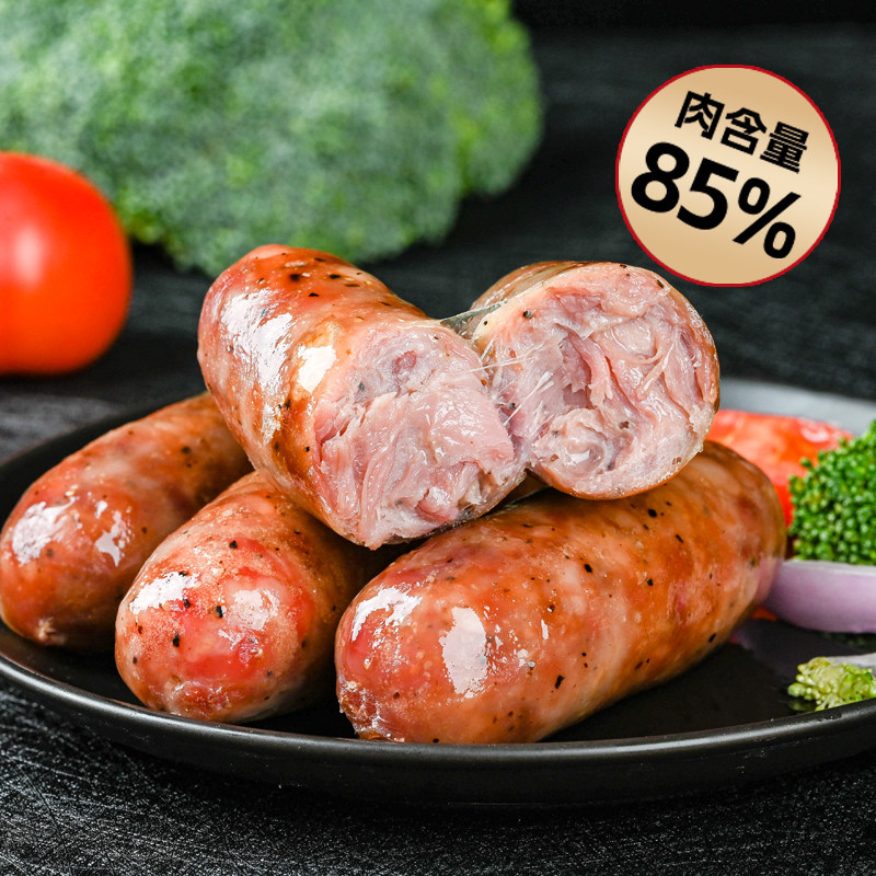 绿采鲜火山石纯猪肉地道黑椒烤肠 绿采鲜香肠/腊肠