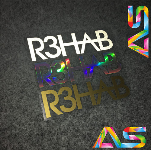Hidh！全球DJ冠军三哥 r3hab全息周边贴纸行李箱电脑贴纸 - 图0