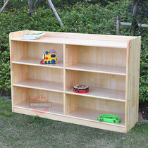 Kindergarten Toy Cabinet Solid Wood Containing Area Corner integral cabinet Children Toy toy Shelf Monzi Aids Cabinet Pine Wood Bookshelves