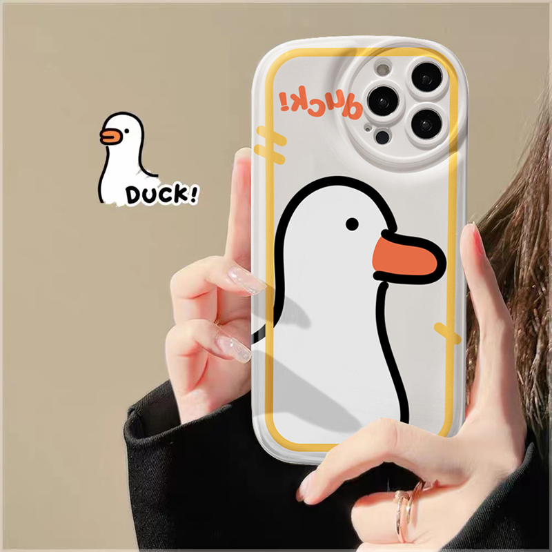 龙龙数码配件专营店推拉鸭子适用iPhone12promax苹果13手机壳11卡通xs防摔xr女7/8p夏天opporeno4华为nova7/6/5/8/pro套小米vivo1