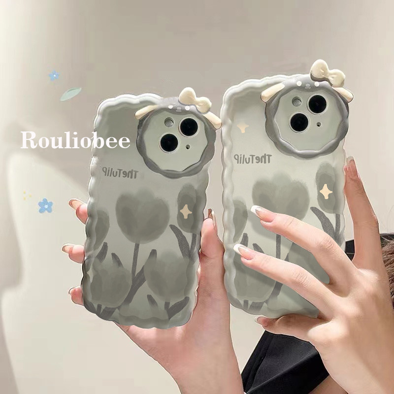 日韩ins油画郁金香 iphone14手机壳 龙龙数码配件手机保护套/壳