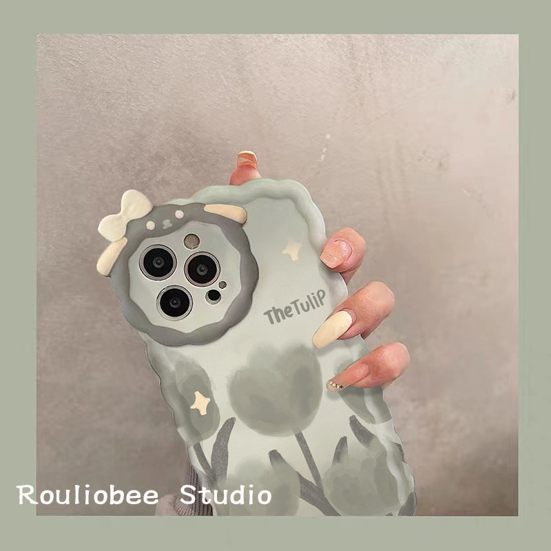 日韩ins油画郁金香 iphone14手机壳 龙龙数码配件手机保护套/壳