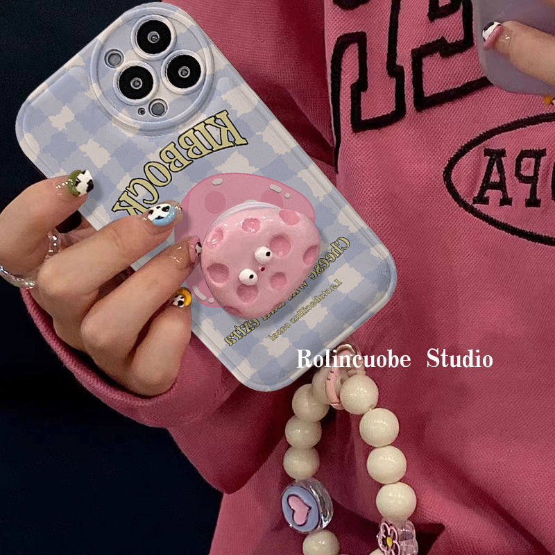 可爱粉奶酪支架手提 xsmax xr手机壳 龙龙数码配件手机保护套/壳